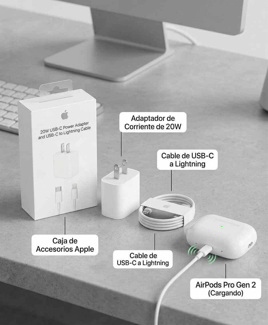 Cargador Apple 20W USB-C - Lightning