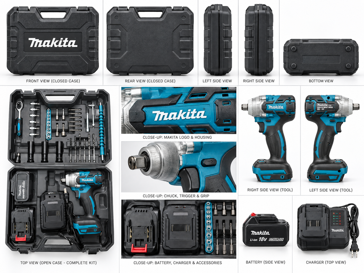 PISTOLA IMPACTO MK CON ACCESORIOS 128V